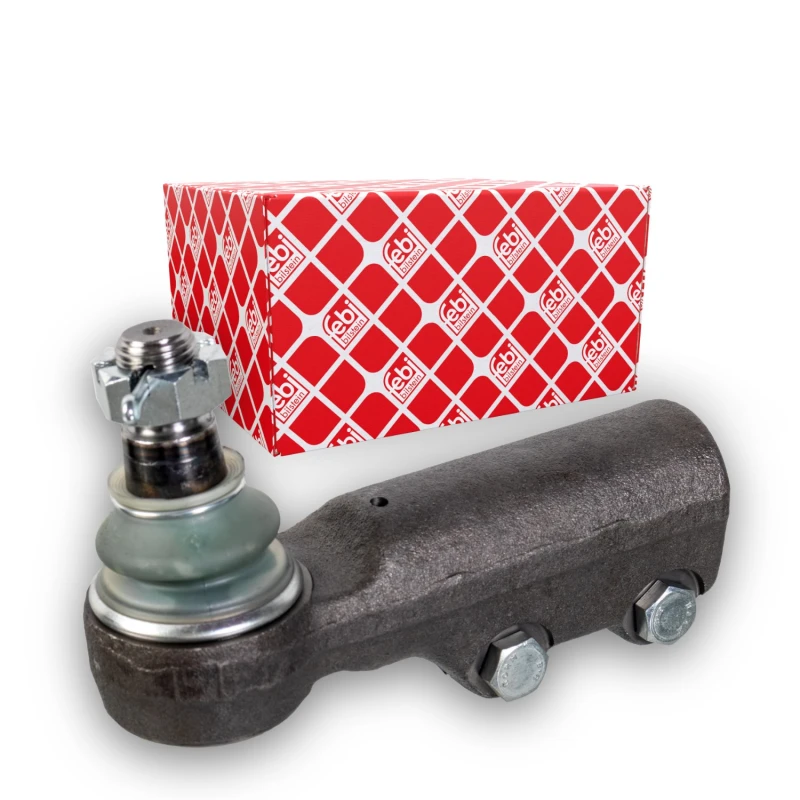 Image of FEBI BILSTEIN 01358 Track rod end OE Turbo NEW, Front Axle Right, with crown nut Cast Steel Tie Rod End (914)