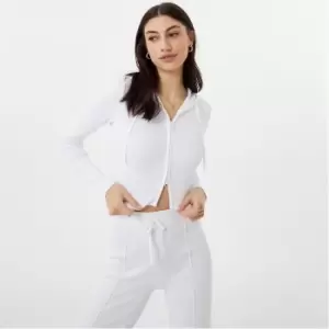 Image of Jack Wills Knitted Double Zip Hoody - White