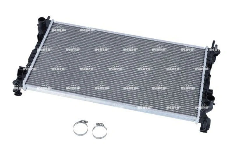 Image of NRF 54756 Engine radiator EASY FIT Brazed cooling fins, Aluminium, with mounting parts Aluminium Radiator,engine cooling (470)