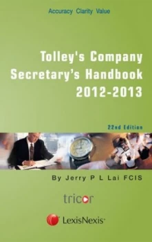 Image of Tolleys Company Secretarys Handbook by Jerry Lai Book