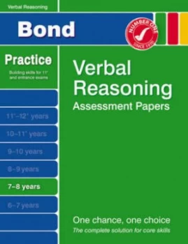 Image of Bond Verbal Reasoning Assessment Papers. 7-8 Years by Andrew Baines Paperback