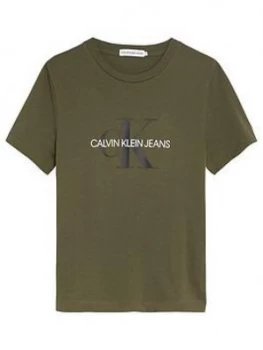 Image of Calvin Klein Jeans Boys Short Sleeve Monogram Logo T-Shirt