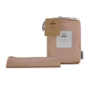 image of Panda Kids 100% Bamboo Fitted Sheet Cotbed - Vintage Pink (2-Pack)