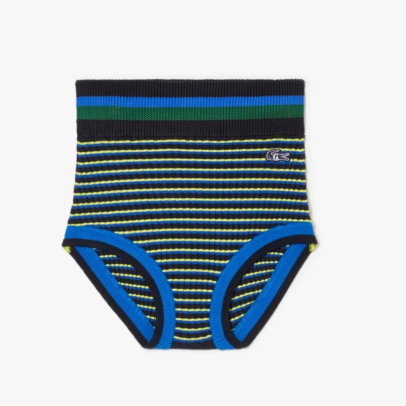 Image of Lacoste Goop Ribbed Knit Shorts - Blue Blue 8