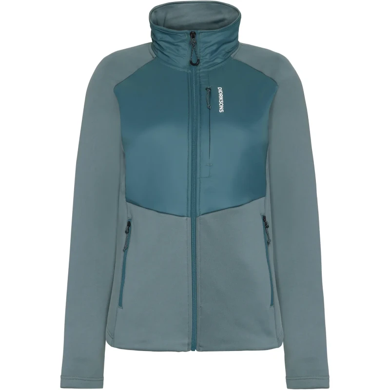 Image of Womens full-zip fleece Didriksons Mija Turquoise Female 40