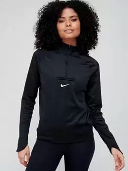 Image of Nike Running Long Sleeve Half Zip Element Trail Top - Black, Size S, Women
