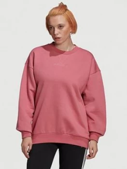 Image of adidas Originals Oversized Sweater, Maroon, Size 16, Women