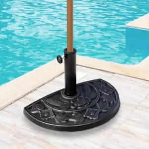 image of Outsunny Heavy Duty Parasol Umbrella Base, Resin-Bronze Colour