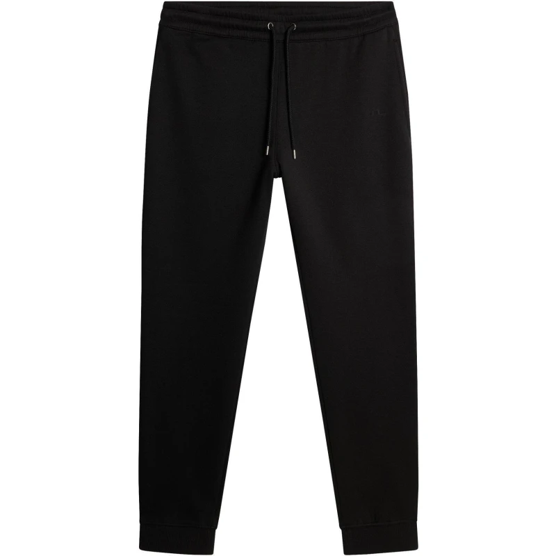 Image of J Lindeberg Mens Alpha Open Hem Jersey Joggers Black male Small