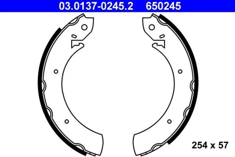 Image of ATE 03.0137-0245.2 Brake Shoes Brake Shoe Set (70)