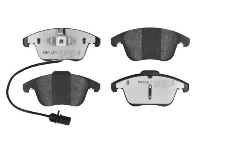 Image of MEYLE 025 247 0520/PD Brake pad set Front Axle, incl. wear warning contact, MEYLE-PD Quality, with anti-squeak plate Brake Pad Set,disc brake (402)