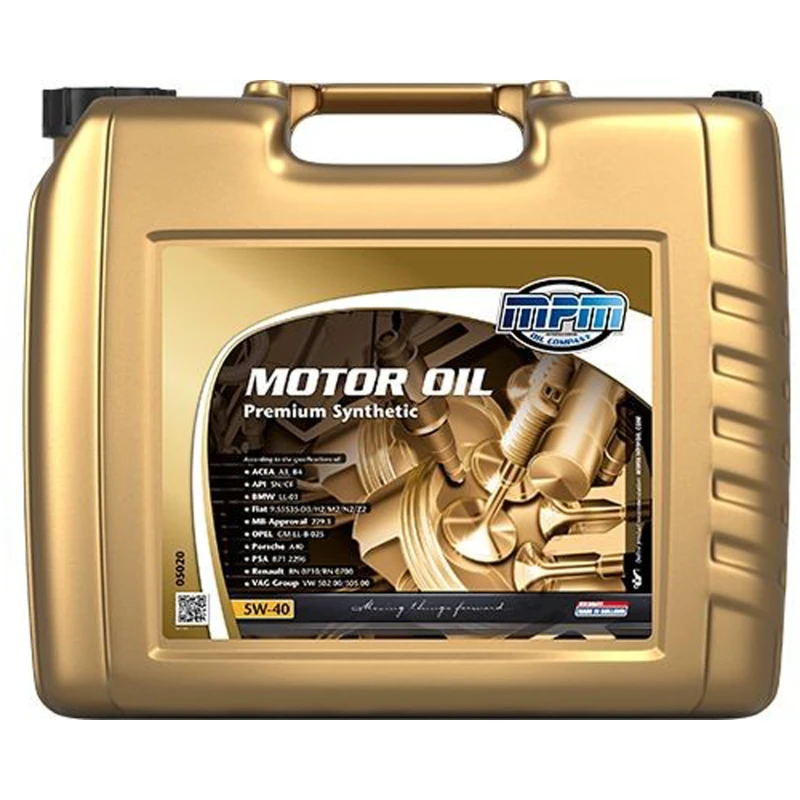 Image of MPM 05020 Engine oil Motor Oil 5W-40 Premium Synthetic Capacity: 20l, Synthetic Oil Engine Oil (1862)