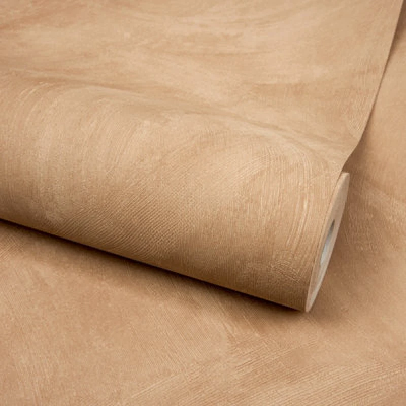 Image of Grandeco Serra Rustic Limewash Chalk Paint Distressed Plaster Effect Textured Wallpaper, Coral