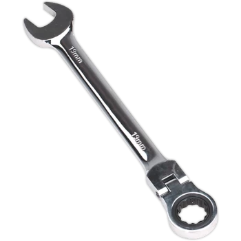 Image of Sealey Flexible Head Ratchet Combination Spanner Metric 19mm
