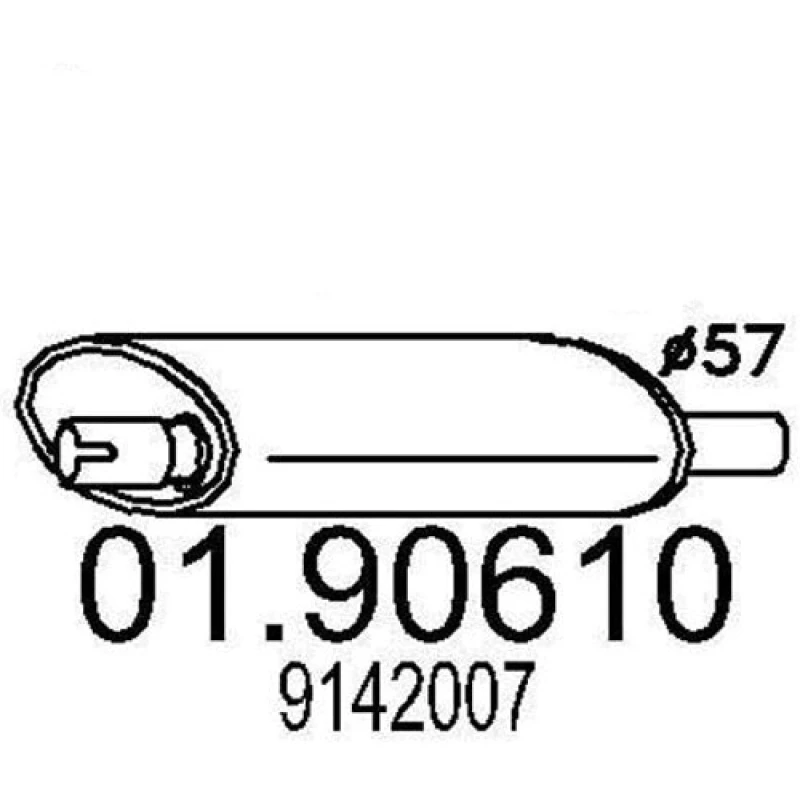 Image of MTS 01.90610 Rear silencer End Silencer (3437)