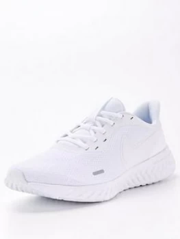 Image of Nike Revolution 5 - White/White, Size 12, Men