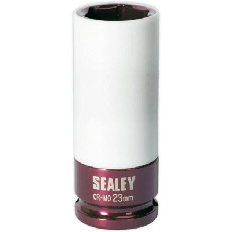 Image of Loops 23mm Alloy Wheel Impact Socket - 1/2" Square Drive - Rim Protect Sleeved Socket Multi