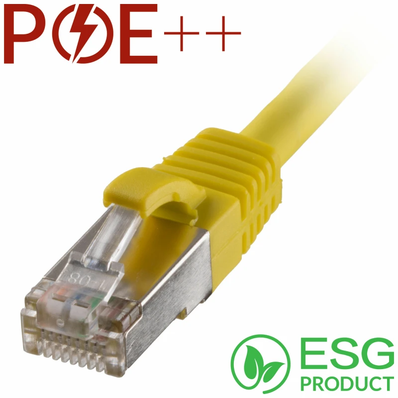 Image of Cablenet Cablenet 0.5m Cat6a RJ45 Yellow S/FTP LSOH 26AWG Snagless Booted Patch Lead (PK 100) 65-5005B