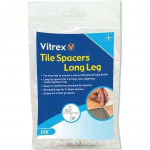 image of Vitrex Long Leg Tile Spacers 2mm Pack of 1500