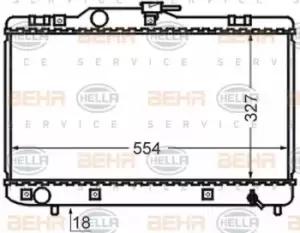 Image of x1 Behr Heat Exchanger 8MK376727-701 Genuine replacement part for Car Made in IN