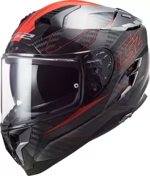 Image of LS2 FF327 Challenger Carbon Fold Gloss Red L