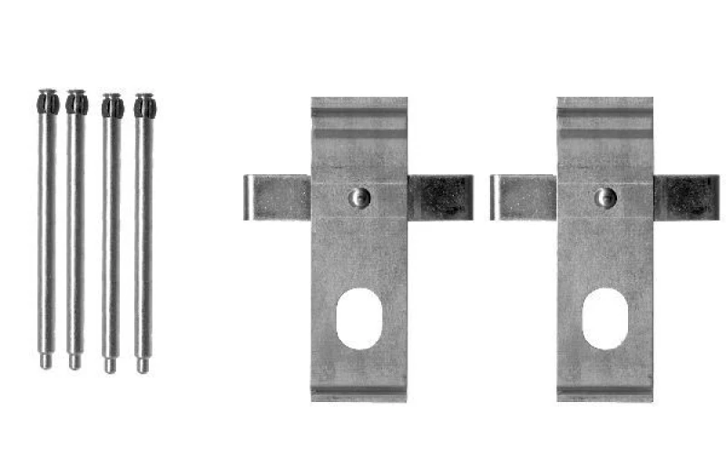 Image of HELLA Brake pad fitting kit HELLA 8DZ 355 203-111