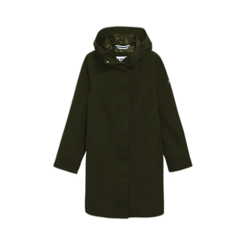Image of Aigle Womens long hooded raincoat Aigle MTD Vert Female M