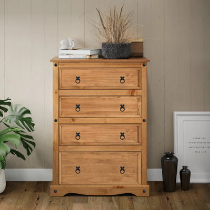 Image of MERCERS FURNITURE Corona Compact 4 Drawer Chest 5060765291230