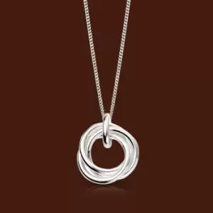 image of Portrait Muse Silver Triple Knot Necklace