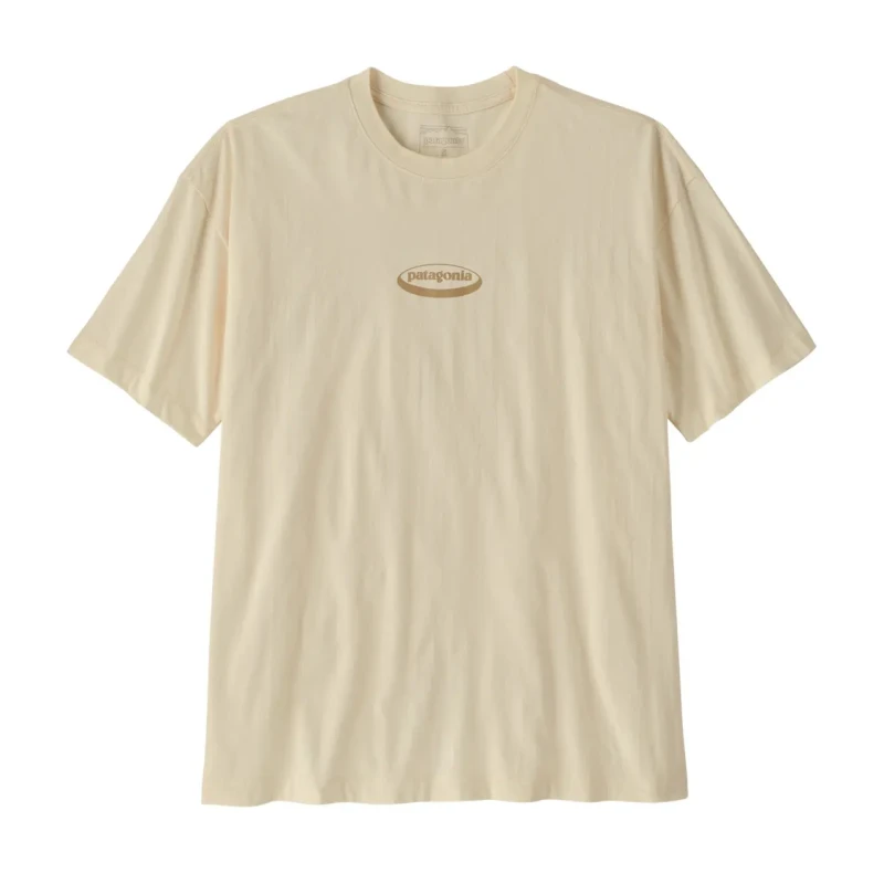 Image of Womens oversized T-Shirt Patagonia 95 Oval Logo Beige Female XL