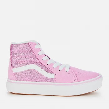 Image of Vans Kids Comfycush Glitter Skate Hi-Top - Orchid - UK 11 Kids