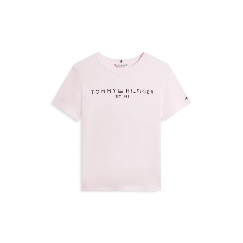 Image of Tommy Hilfiger Womens Corp Logo T-Shirt Light Pink female 10 (S)