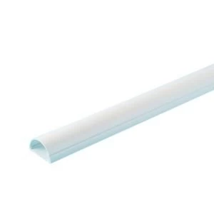 image of D-Line White 50mm Semi-circle Trunking length (L)2m