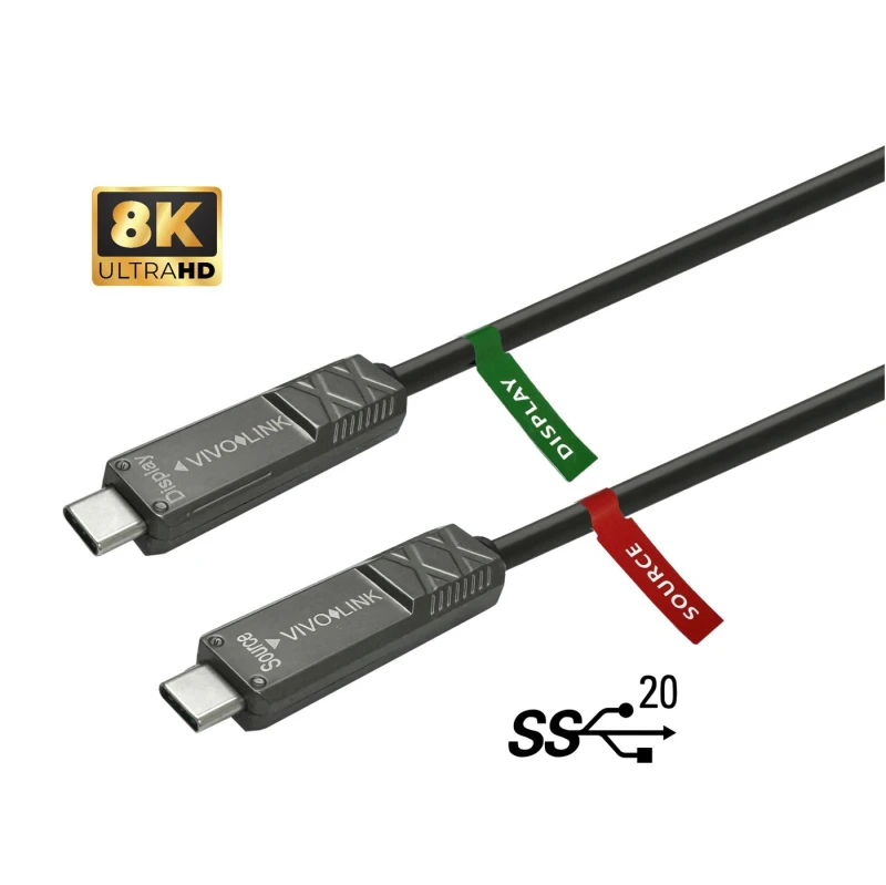 Image of Vivolink PROUSBCMM15OP USB cable USB 3.2 Gen 2 (3.1 Gen 2) 15 m USB C