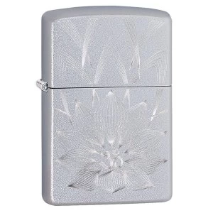 image of Zippo Lotus Ohm Chrome Regular Windproof Lighter