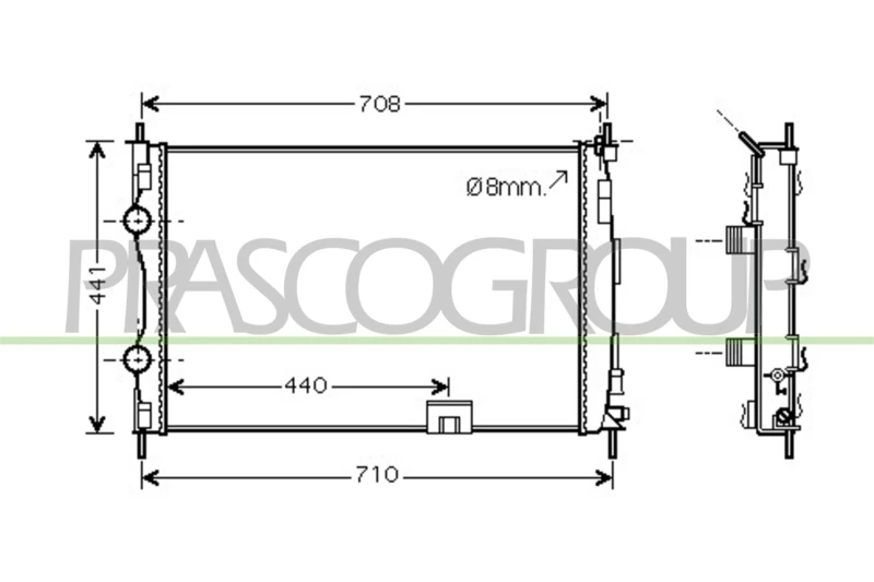 Image of PRASCO Engine radiator PRASCO DS710R005