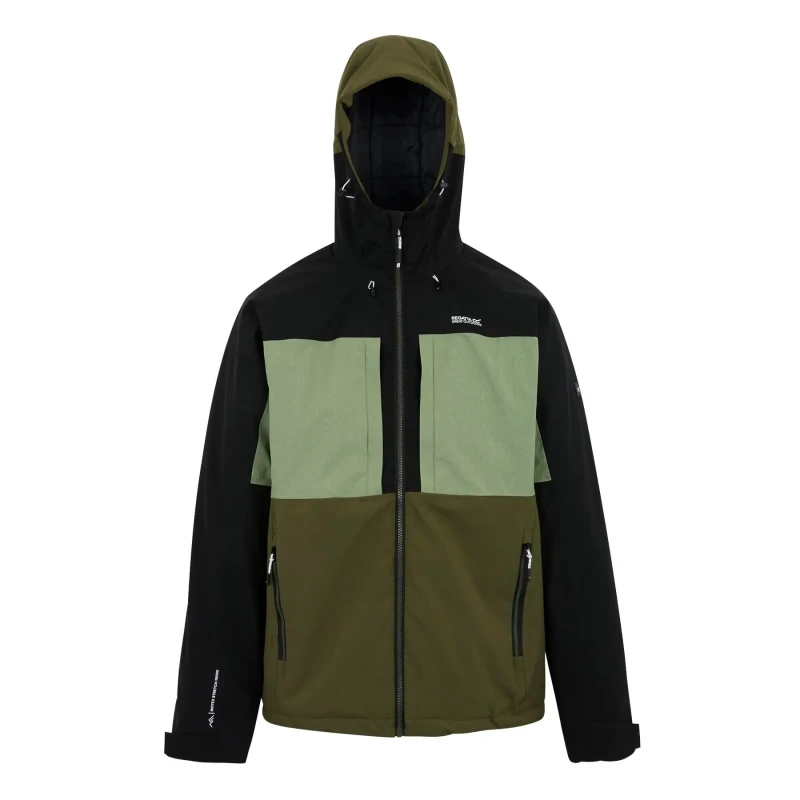 Image of Regatta Men Maland Insulated Breathable Waterproof Jacket in Green Size: Medium Green M Male 5063516129967