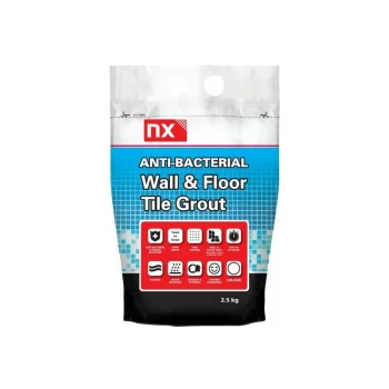 Norcros Anti Bacterial Wall & Floor Tile Grout 2.5kg Midnight Coal - NX02KGGTNMMCM06