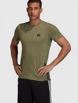 image of adidas D2m Motion T-Shirt - Green Size M Men