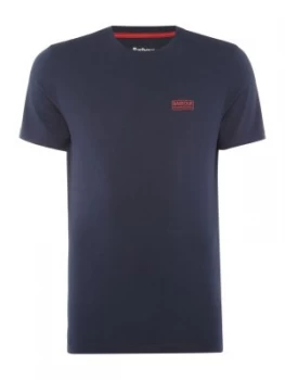 Image of Mens Barbour International Small Logo T Shirt Blue