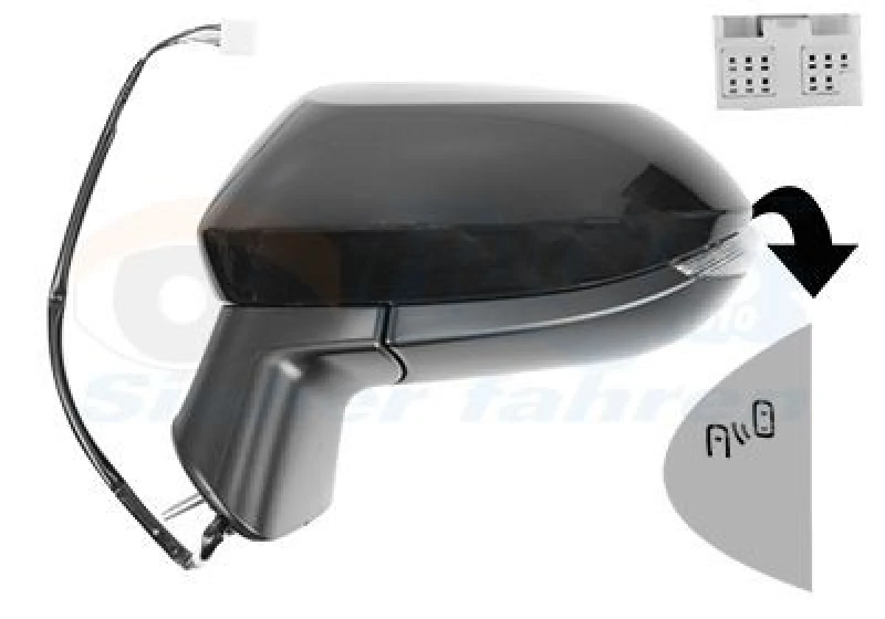 Image of VAN WEZEL Wing mirror VAN WEZEL 5415827