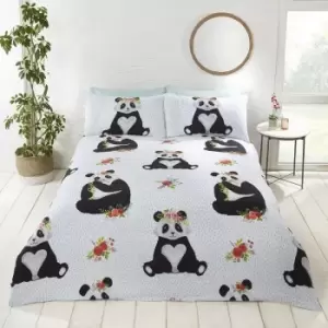 Image of Panda Fun-Filled, Duvet Set, Multi, Size: King - 230cm x 220cm