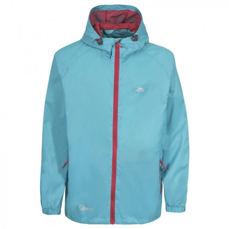 Image of Trespass Qikpac X Packaway Jacket in Aqua Size: 3-4 Years Aqua Unisex 3-4 Years