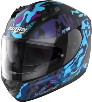 image of Nolan N60-6 Foxtrot Helmet, black-blue, Size L, black-blue, Size L