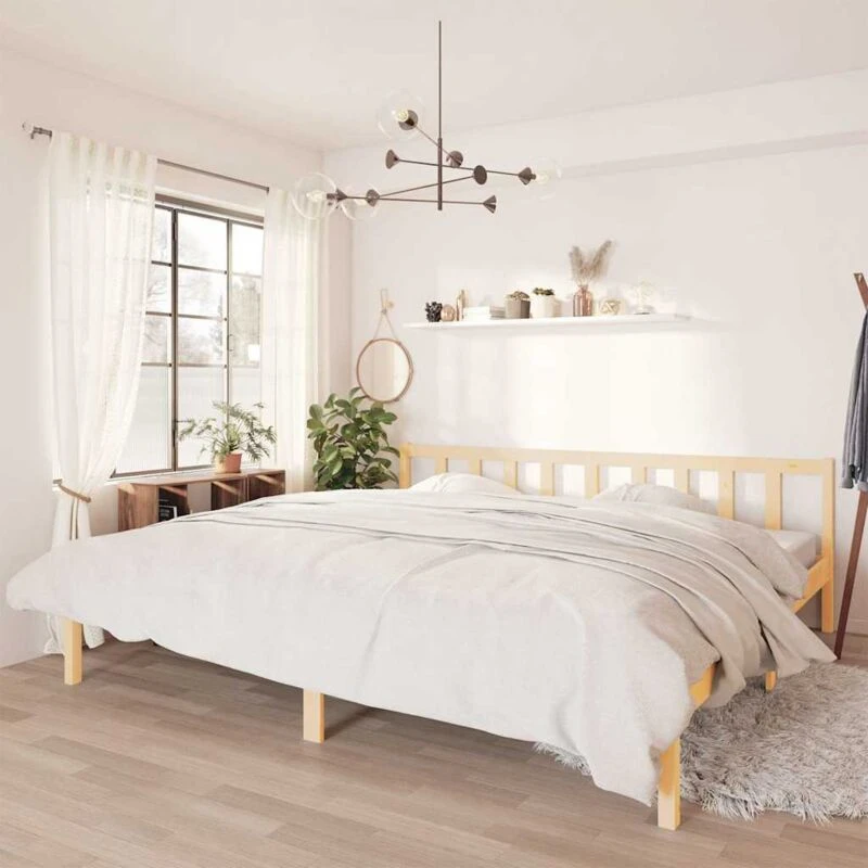 Image of VIDAXL Bed Frame without Mattress Solid Wood Super King Size Vidaxl 8720286671740