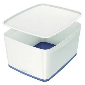 image of Leitz MyBox Large Storage Box With Lid WhiteGrey 52161001