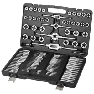 image of VEVOR Tap and Die Set 110Pcs Metric Size M2 to M18 Bearing Steel Threading Tool