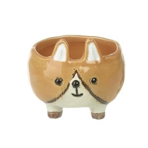 Image of Ceramic Fox Planter With Feet 11cm