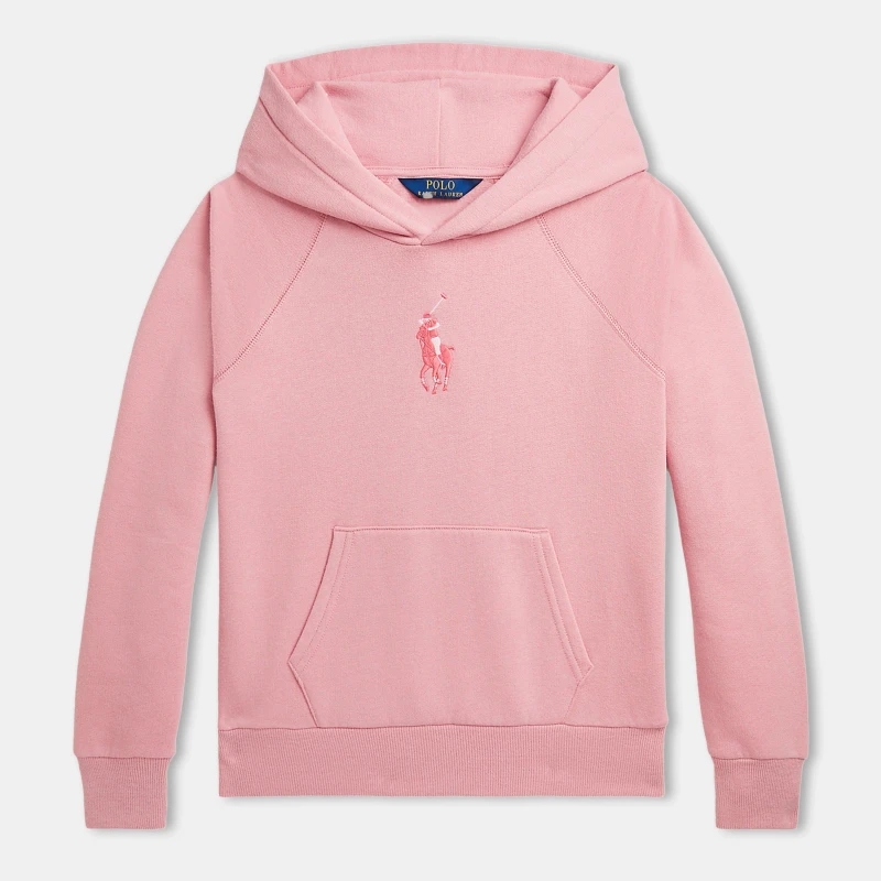 Image of Polo Ralph Lauren Logo Hoodie Juniors - Pink Pink 4 - 5 Years