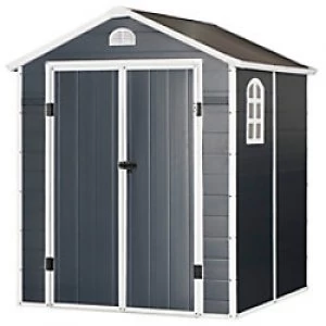 image of OutSunny Garden Storage Shed Grey Water proof Outdoors 2020 mm x 180 mm x 1080 mm